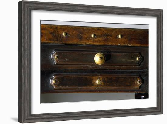 Detail of Drawers of Walnut Library Table, Made in Bologna, Italy, 16th Century--Framed Giclee Print
