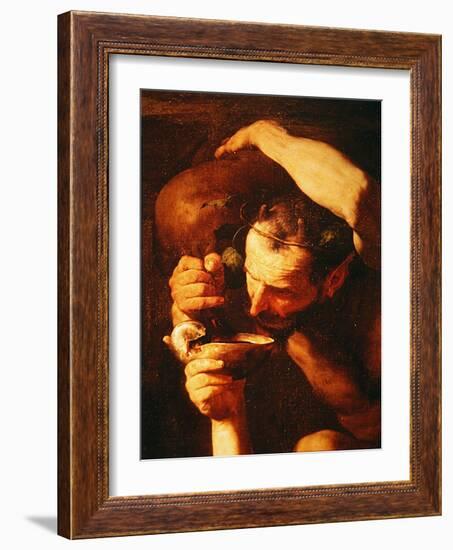 Detail of Drunken Silenus, 1626-Jusepe de Ribera-Framed Giclee Print