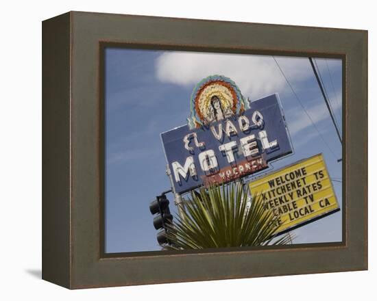 Detail of El Vado Motel Sign, Albuquerque, New Mexico, USA-Nancy & Steve Ross-Framed Premier Image Canvas