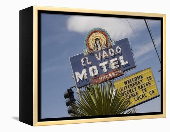 Detail of El Vado Motel Sign, Albuquerque, New Mexico, USA-Nancy & Steve Ross-Framed Premier Image Canvas