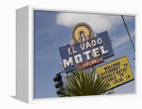Detail of El Vado Motel Sign, Albuquerque, New Mexico, USA-Nancy & Steve Ross-Framed Premier Image Canvas