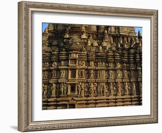 Detail of Erotic Decoration on Temple at Khajuraho, Madhya Pradesh State, India-Jeremy Bright-Framed Photographic Print