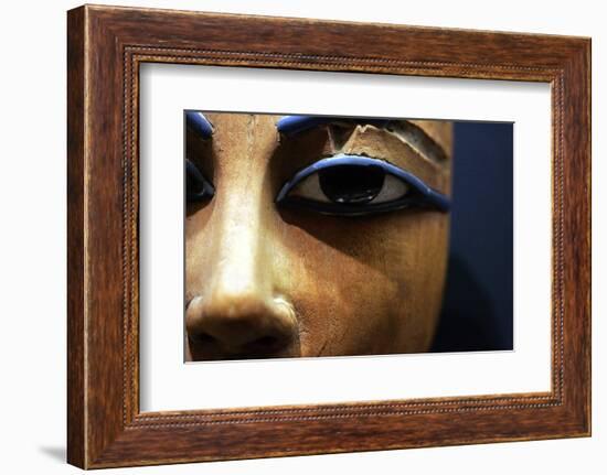 Detail of Eyes in Egyptian Wooden Coffin-null-Framed Photographic Print