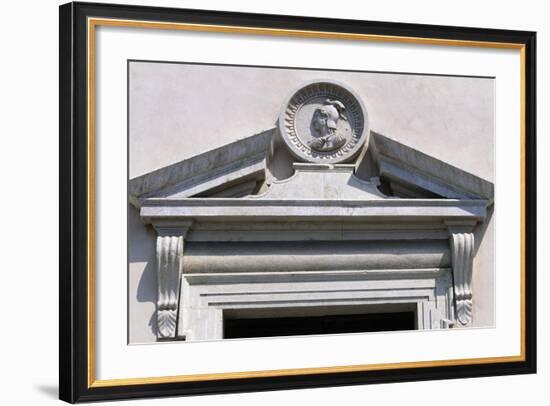 Detail of Facade of San Pietro Al Po Church-null-Framed Giclee Print