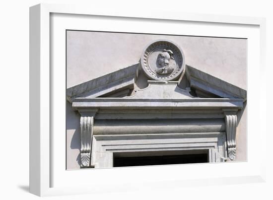 Detail of Facade of San Pietro Al Po Church-null-Framed Giclee Print