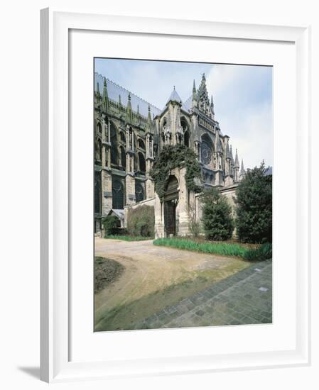 Detail of Facade of Southern Transept of Cathedral of Notre-Dame-null-Framed Photographic Print