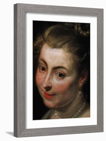 Detail of Face from Isabella Brant as Glycera-Peter Paul Rubens-Framed Giclee Print