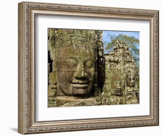 Detail of Face on Bayon Temple-Bob Krist-Framed Photographic Print