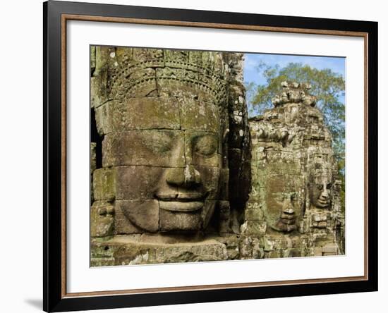 Detail of Face on Bayon Temple-Bob Krist-Framed Photographic Print