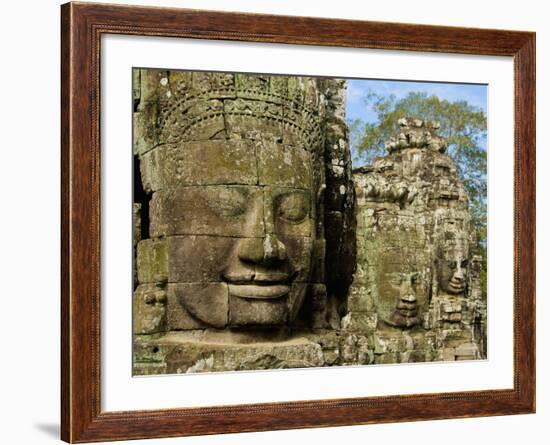 Detail of Face on Bayon Temple-Bob Krist-Framed Photographic Print