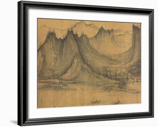 Detail of Fishermen's Evening Song by Xu Daoning-null-Framed Photographic Print