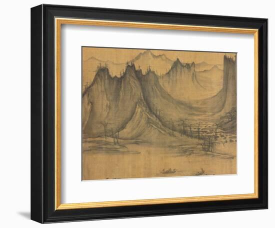 Detail of Fishermen's Evening Song by Xu Daoning-null-Framed Photographic Print