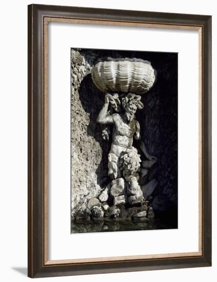 Detail of Fountain in Garden of Villa Belgioioso, Merate, Italy, 17th-18th Century-null-Framed Giclee Print