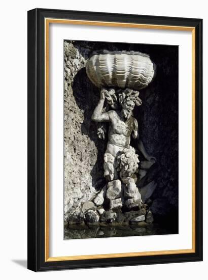 Detail of Fountain in Garden of Villa Belgioioso, Merate, Italy, 17th-18th Century-null-Framed Giclee Print