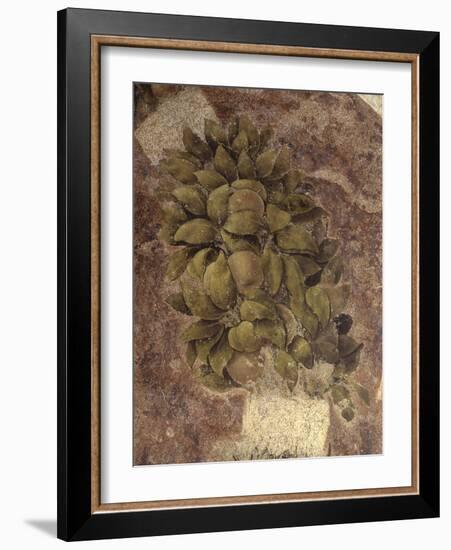 Detail of Fruits and Leaves, from the Last Supper-null-Framed Art Print