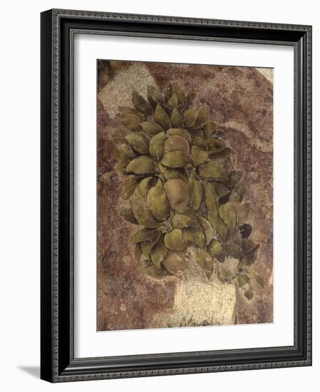 Detail of Fruits and Leaves, from the Last Supper-null-Framed Art Print