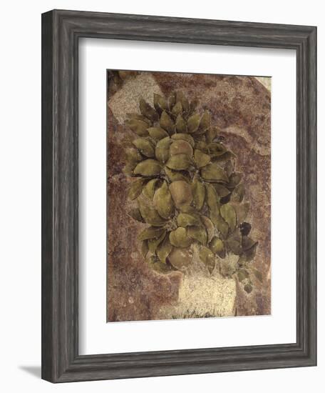 Detail of Fruits and Leaves, from the Last Supper-null-Framed Art Print