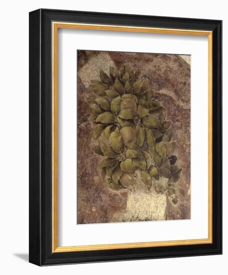 Detail of Fruits and Leaves, from the Last Supper-null-Framed Art Print