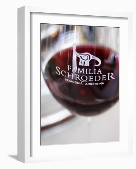 Detail of Glass, Bodega Familia Schroeder Winery, Neuquen, Patagonia, Argentina-Per Karlsson-Framed Photographic Print