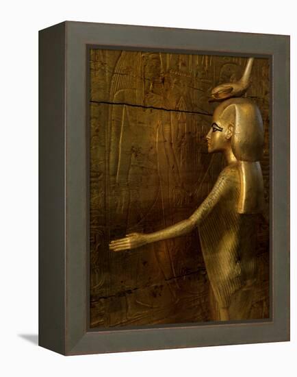 Detail of Goddess Selket, Pharaoh Tutankhamun, Egyptian Museum, Egypt-Kenneth Garrett-Framed Premier Image Canvas