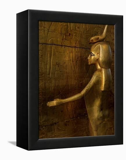 Detail of Goddess Selket, Pharaoh Tutankhamun, Egyptian Museum, Egypt-Kenneth Garrett-Framed Premier Image Canvas