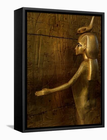 Detail of Goddess Selket, Pharaoh Tutankhamun, Egyptian Museum, Egypt-Kenneth Garrett-Framed Premier Image Canvas