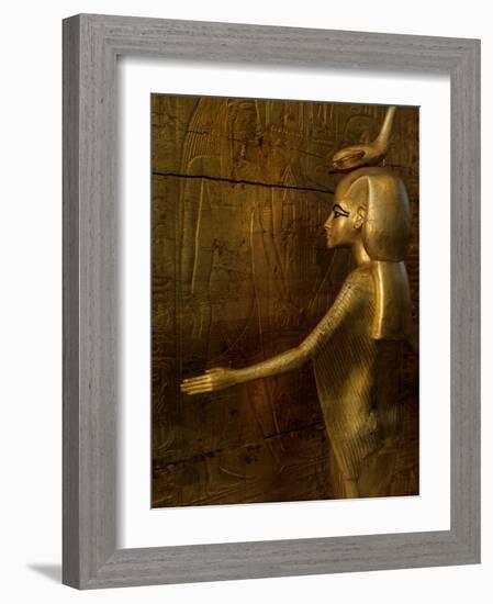 Detail of Goddess Selket, Pharaoh Tutankhamun, Egyptian Museum, Egypt-Kenneth Garrett-Framed Photographic Print