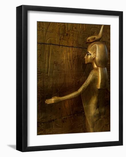 Detail of Goddess Selket, Pharaoh Tutankhamun, Egyptian Museum, Egypt-Kenneth Garrett-Framed Photographic Print