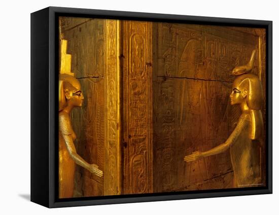 Detail of Goddess Selket, Pharaoh Tutankhamun, Egyptian Museum, Egypt-Kenneth Garrett-Framed Premier Image Canvas