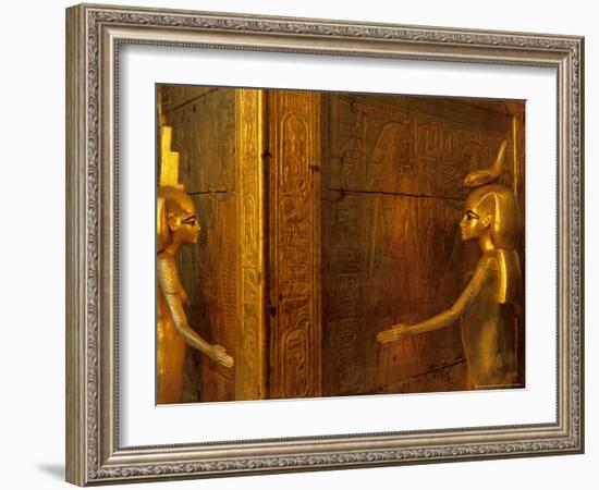 Detail of Goddess Selket, Pharaoh Tutankhamun, Egyptian Museum, Egypt-Kenneth Garrett-Framed Photographic Print