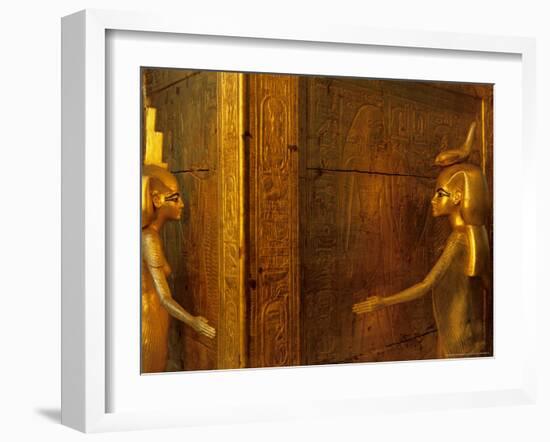 Detail of Goddess Selket, Pharaoh Tutankhamun, Egyptian Museum, Egypt-Kenneth Garrett-Framed Photographic Print