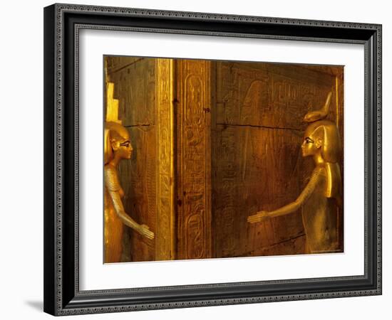 Detail of Goddess Selket, Pharaoh Tutankhamun, Egyptian Museum, Egypt-Kenneth Garrett-Framed Photographic Print