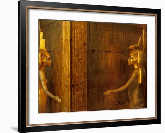 Detail of Goddess Selket, Pharaoh Tutankhamun, Egyptian Museum, Egypt-Kenneth Garrett-Framed Photographic Print