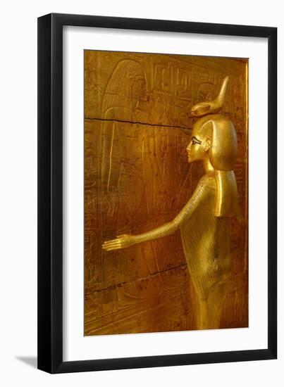 Detail of Goddess Selket Surrounding Shrine for Canopic Vases, Wood with Stucco, Gild…, 2009 (Photo-Kenneth Garrett-Framed Giclee Print