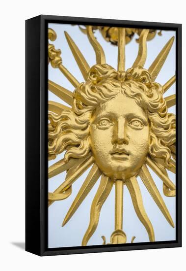 Detail of gold gate, Palace of Versailles, France-Jim Engelbrecht-Framed Premier Image Canvas