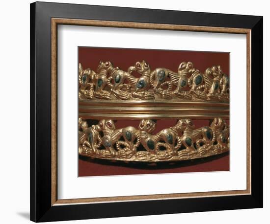 Detail of gold Sarmatian diadem. Artist: Unknown-Unknown-Framed Giclee Print