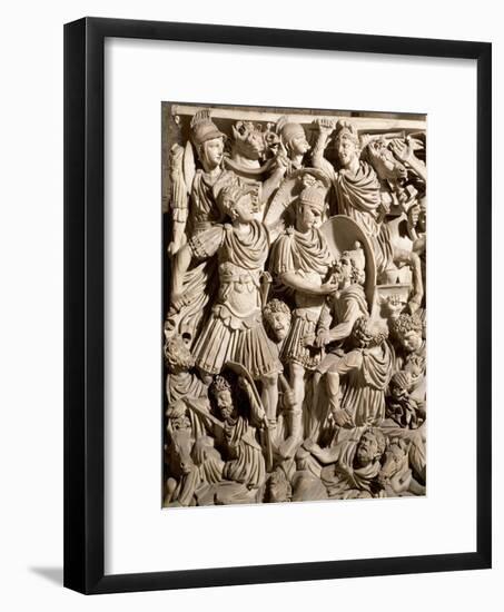 Detail of Grande Ludovisi Sarcophagus Depicting Battle Between Romans and Dacians-null-Framed Giclee Print