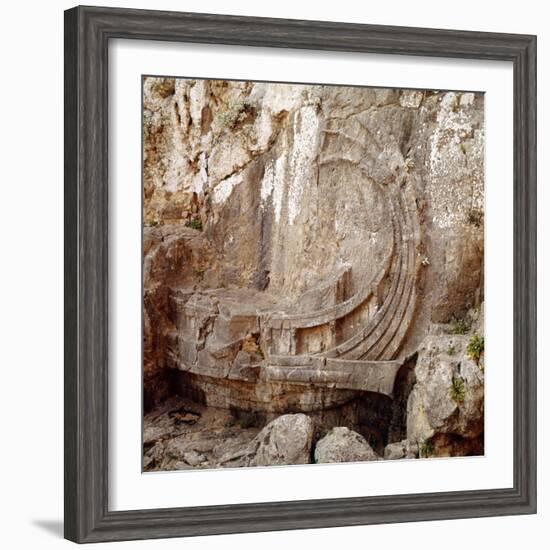 Detail of Greek Ship with Large Steering Oar, Relief Carving 2nd century BC-Unknown-Framed Giclee Print