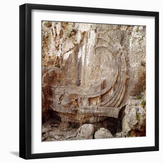 Detail of Greek Ship with Large Steering Oar, Relief Carving 2nd century BC-Unknown-Framed Giclee Print