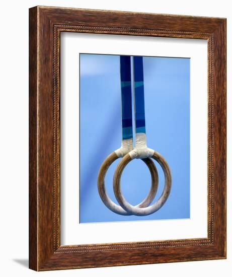 Detail of Gymnastics Rings, Athens, Greece-Steven Sutton-Framed Photographic Print