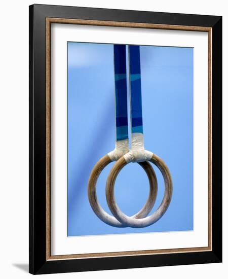 Detail of Gymnastics Rings, Athens, Greece-Steven Sutton-Framed Photographic Print