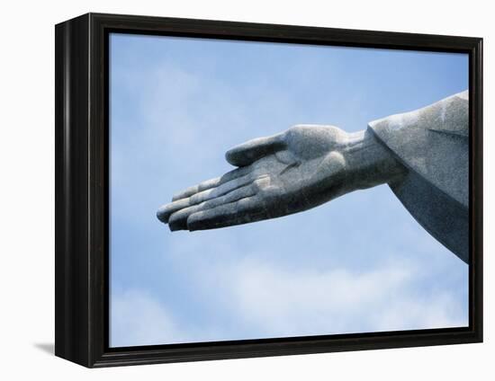 Detail of Hand of Christ the Redeemer Statue Tops Corcovado Mountain-Mark Hannaford-Framed Premier Image Canvas