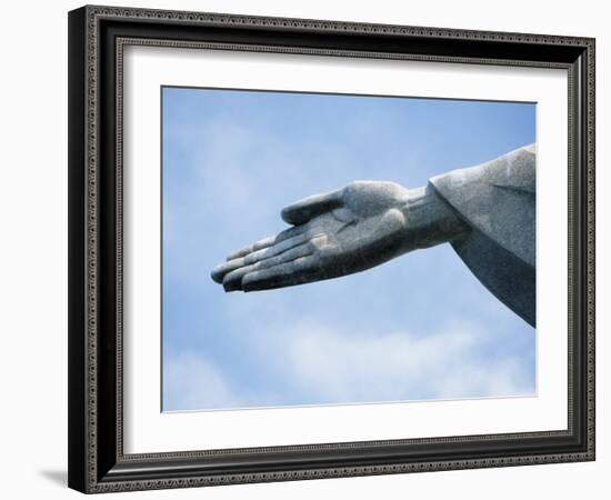 Detail of Hand of Christ the Redeemer Statue Tops Corcovado Mountain-Mark Hannaford-Framed Photographic Print