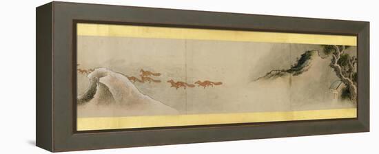 Detail of Handscroll with Miscellaneous Images, Edo Period, 1839-Katsushika Hokusai-Framed Premier Image Canvas