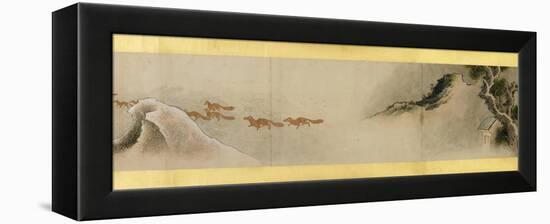 Detail of Handscroll with Miscellaneous Images, Edo Period, 1839-Katsushika Hokusai-Framed Premier Image Canvas