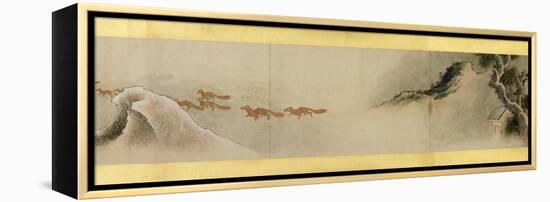 Detail of Handscroll with Miscellaneous Images, Edo Period, 1839-Katsushika Hokusai-Framed Premier Image Canvas