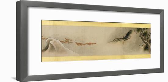 Detail of Handscroll with Miscellaneous Images, Edo Period, 1839-Katsushika Hokusai-Framed Giclee Print