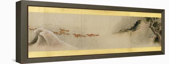 Detail of Handscroll with Miscellaneous Images, Edo Period, 1839-Katsushika Hokusai-Framed Premier Image Canvas