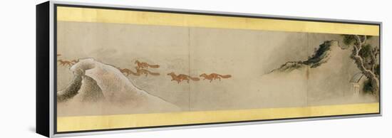 Detail of Handscroll with Miscellaneous Images, Edo Period, 1839-Katsushika Hokusai-Framed Premier Image Canvas