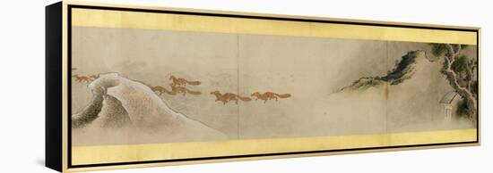 Detail of Handscroll with Miscellaneous Images, Edo Period, 1839-Katsushika Hokusai-Framed Premier Image Canvas